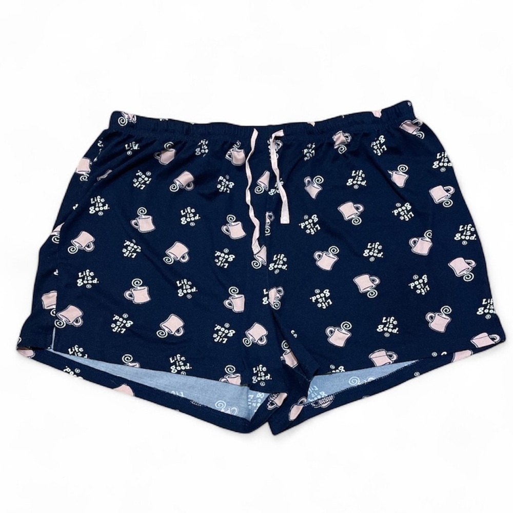 Women's Life Is Good Coffee Lounge Shorts Size Large